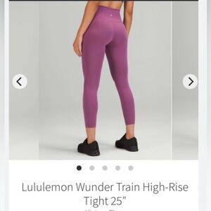 Like New lululemon athletica Wunder Train Hi Rise Leggings 25’ Size 4